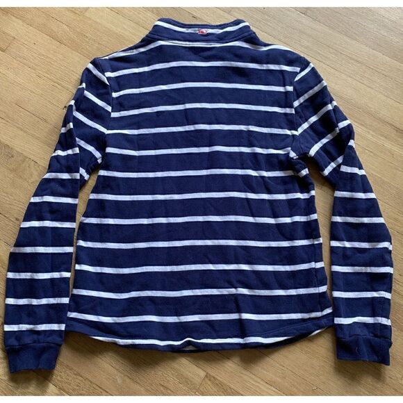 Womens XS Vineyard Vines Colab Navy Striped Red Logo Quarter Zip Sweatshirt - Picture 4 of 5